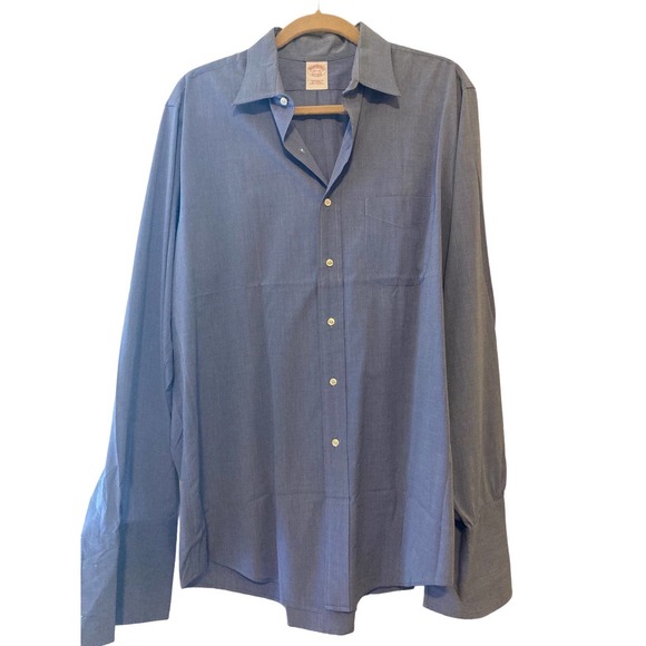 Brooks Brothers Men’s Blue French Cuff Dress Shirt - Picture 1 of 5